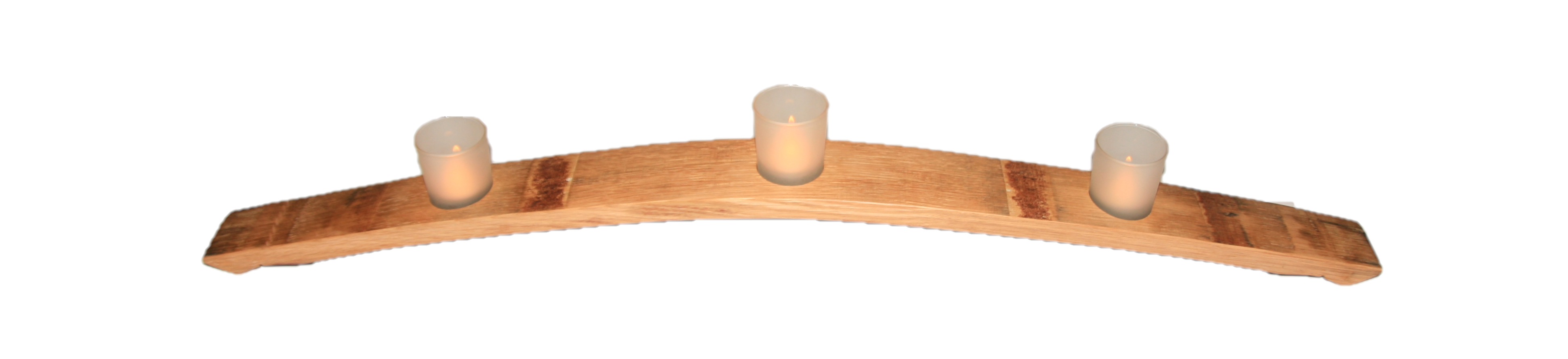 Tischleuchter, 3-flammig (komplette Fassdaube)